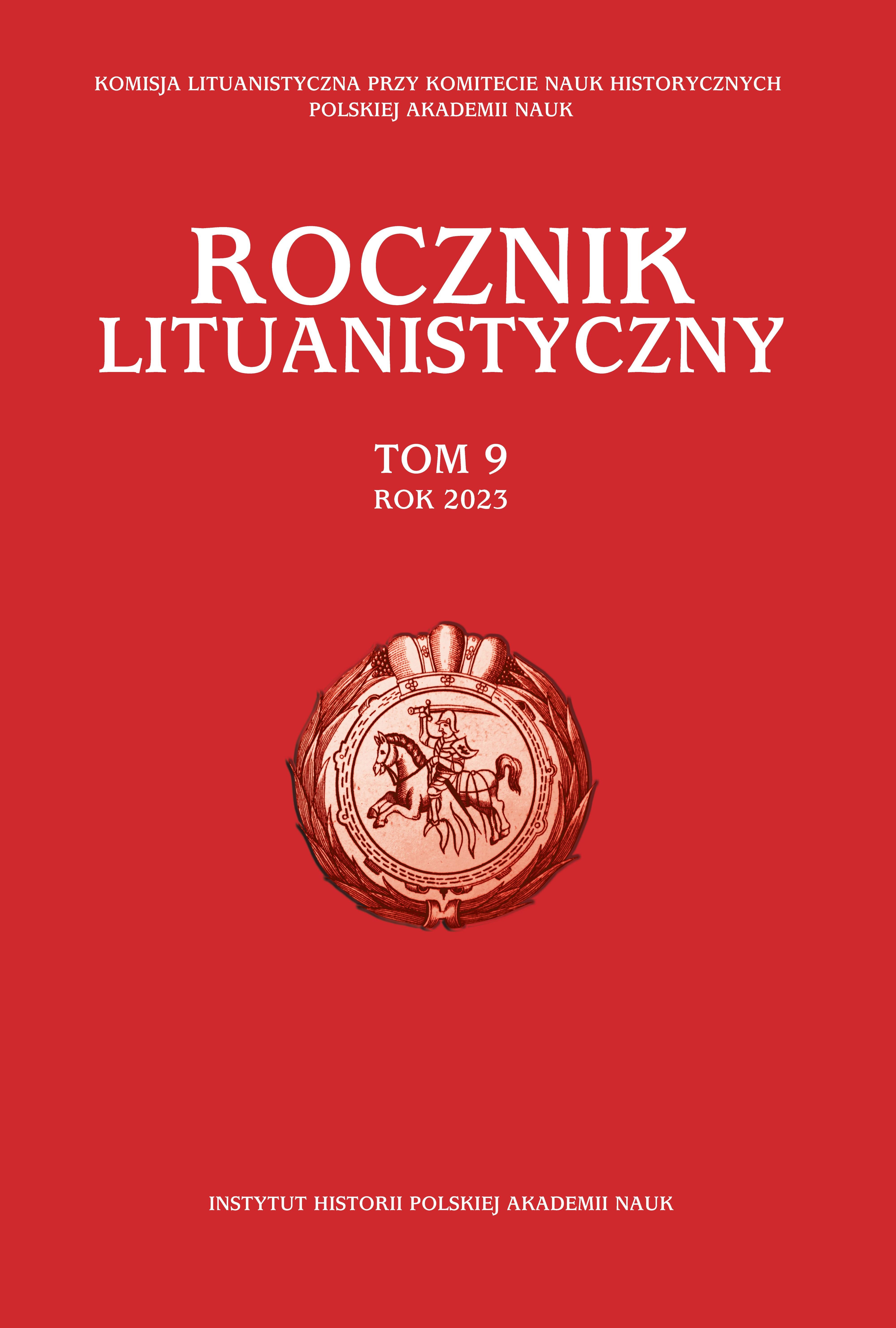Rocznik Lituanistyczny, t. 9, 2023